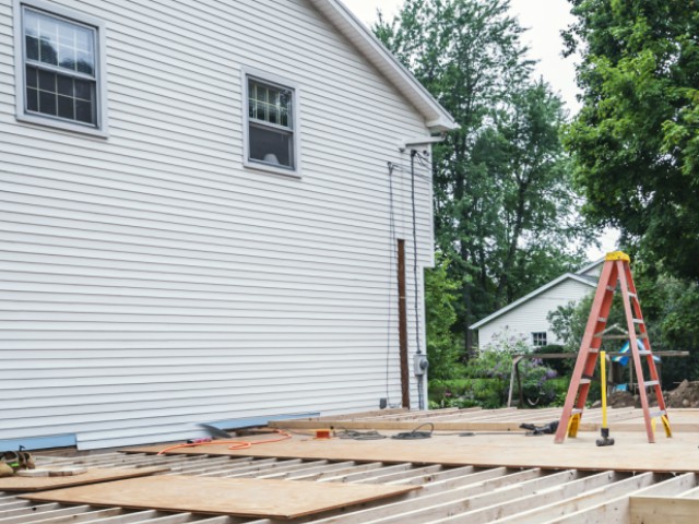 Photo of construction on a new home addition